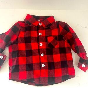 NWT Red Buffalo Plaid flannel shirt, fantastic flannel 3-6 months, sangtree new